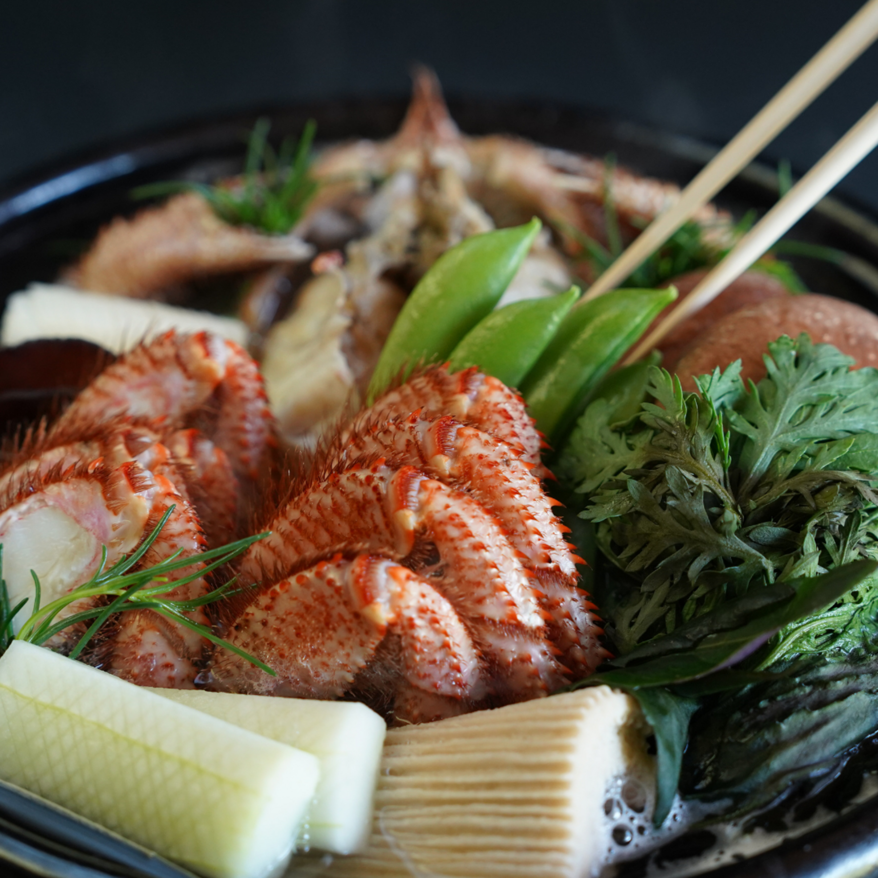 【6月28日(日)着限定】橋立港の毛蟹と初夏の加賀野菜のお鍋【限定30セット】