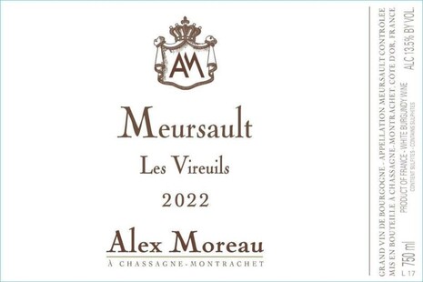 【フランス・ブルゴーニュ】2022 ムルソー ヴィルイユ / アレックス・モロー 750ml