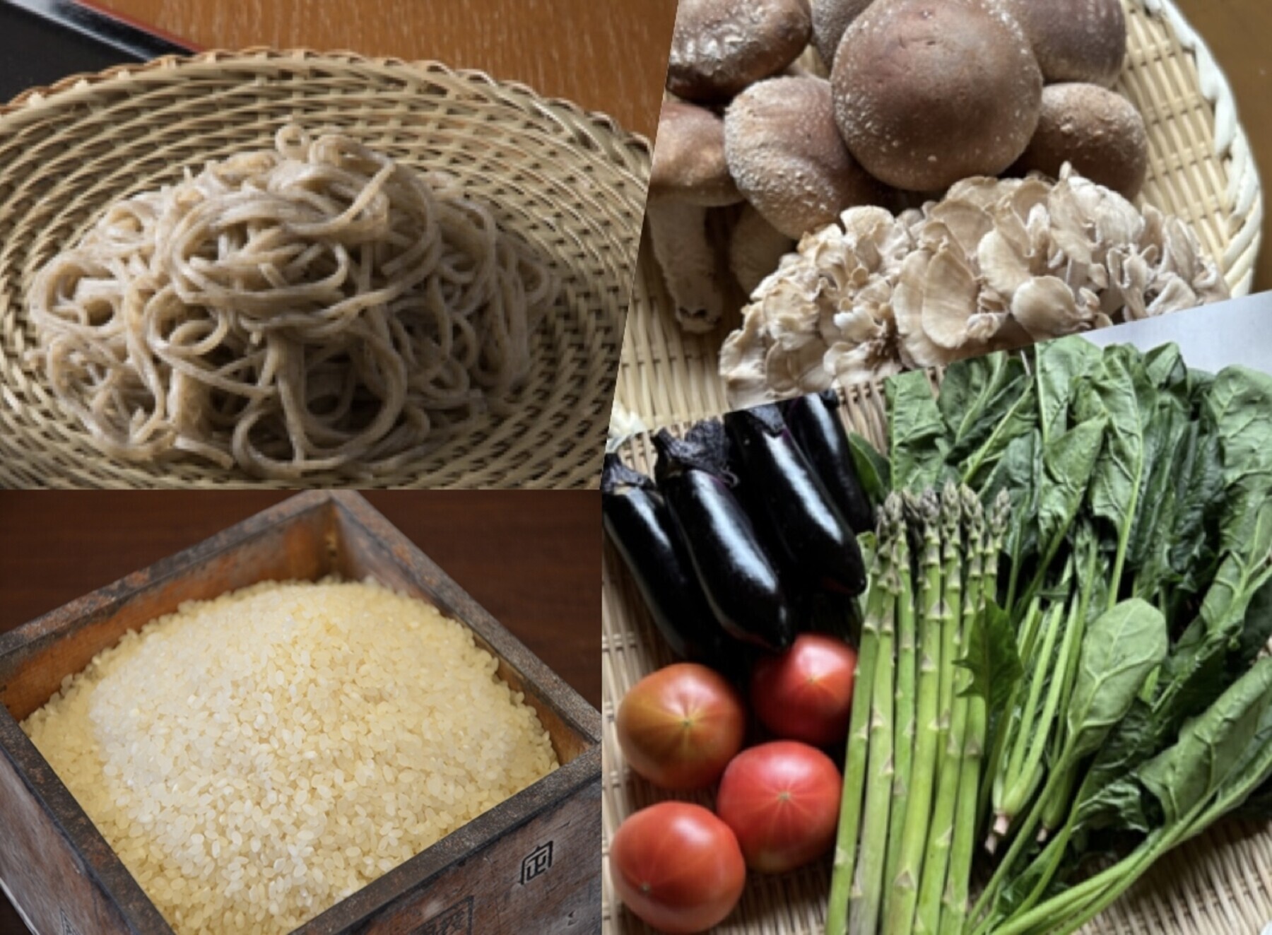 妙高 自然の恵みセット【生そば・コシヒカリ・野菜・山菜詰め合わせ】