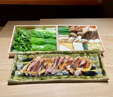 丹波地鶏と露路野菜、秋茸のお鍋