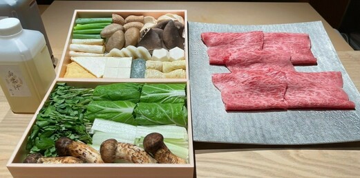 松茸と中山牛のお鍋