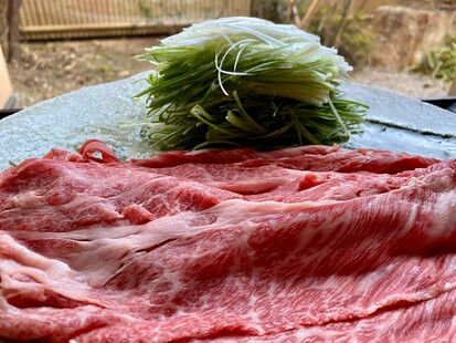 信州冬の葱鍋（信州プレミアム牛肉）