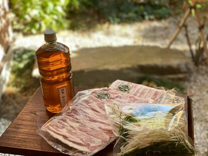 信州冬の葱鍋（千代幻豚）